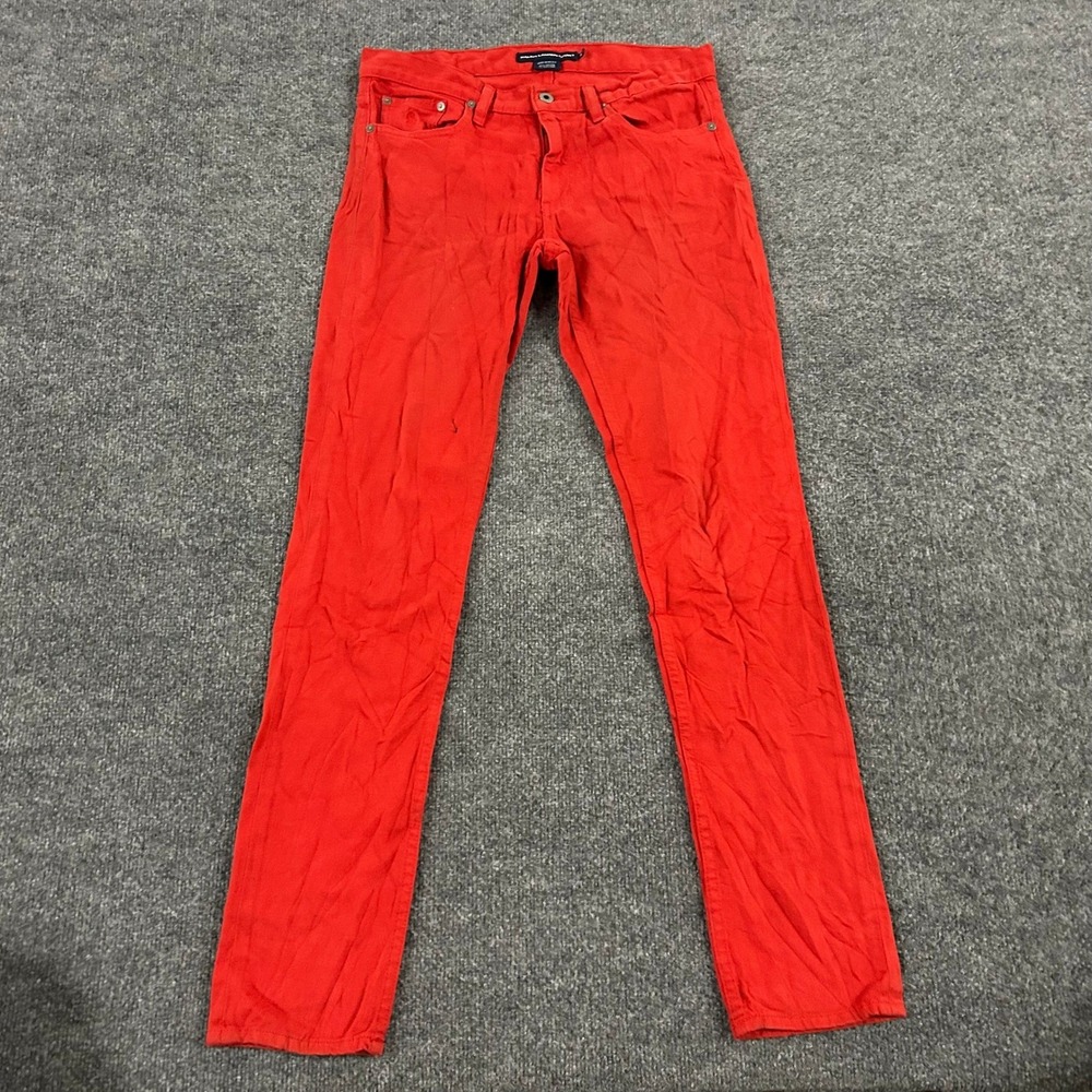 Ralph Lauren Sport Pants Womens Size 29 Red Slim Straight Cotton Stretch Casual